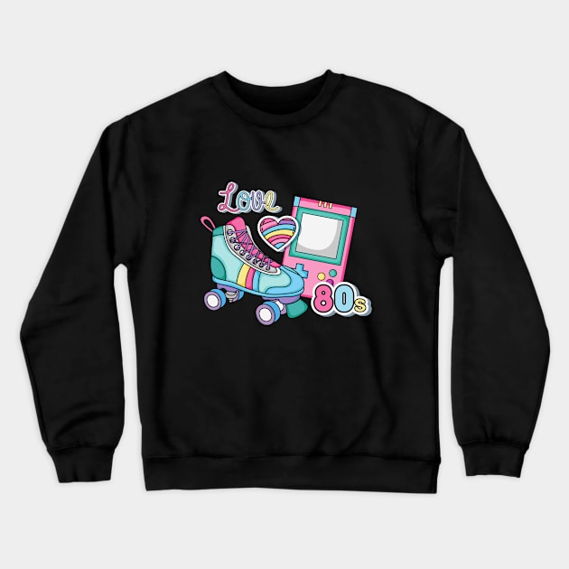 I Love The 80s Crewneck Sweatshirt by Peter smith